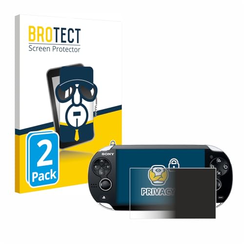 BROTECT (2 Stück Anti-Spy Blickschutzfolie für Sony Playstation PS Vita Privacy Screen Protector [Displayschutz, Sichtschutz, Blaulichtfilter] von BROTECT