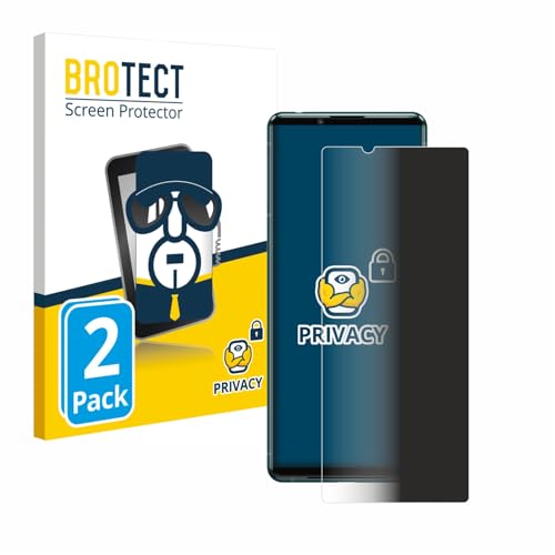 BROTECT (2 Stück Anti-Spy Blickschutzfolie für Sony Xperia 5 III Privacy Screen Protector [Displayschutz-Folie, Sichtschutz, Blaulichtfilter] von BROTECT