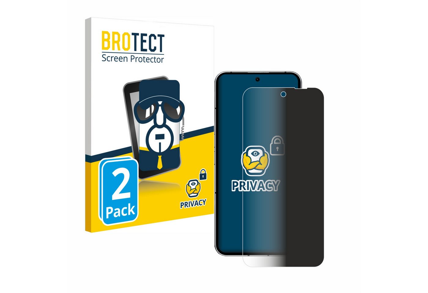 BROTECT Displayschutzfolie Sichtschutzfolie für Nothing Phone (2), 2 Stück, 2 Stück, Anti-Spy Privacy Sichtschutz Blickschutzfolie Blaulicht-Schutz von BROTECT