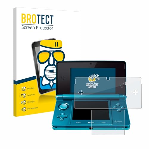 BROTECT Entspiegelungs Schutzglas für Nintendo 3DS Schutzfolie Panzer Folie Glas Matt [Extrem Kratzfest 9H, Anti-Reflex, Anti-Fingerprint] von BROTECT