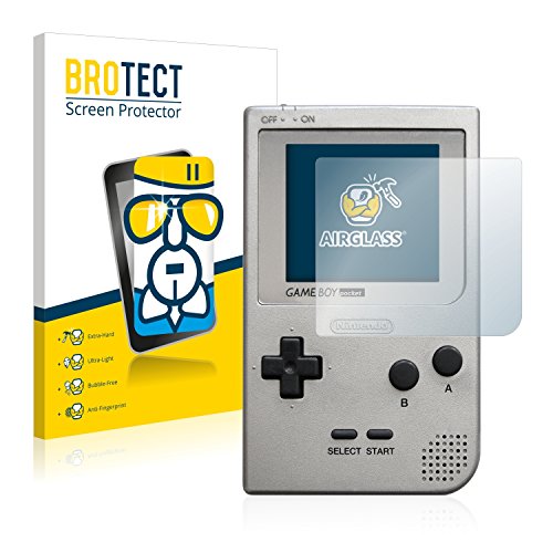 BROTECT Schutzglas für Nintendo Gameboy Pocket Schutzfolie Panzer Folie Glas [Extrem Kratzfest 9H, Anti-Fingerprint, Ultra-Transparent] von BROTECT