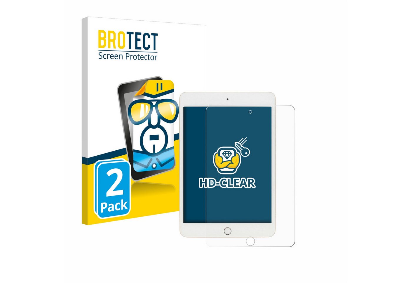 BROTECT Schutzfolie für Apple iPad Mini 5 2019 (5. Gen), Displayschutzfolie, 2 Stück, Folie klar von BROTECT