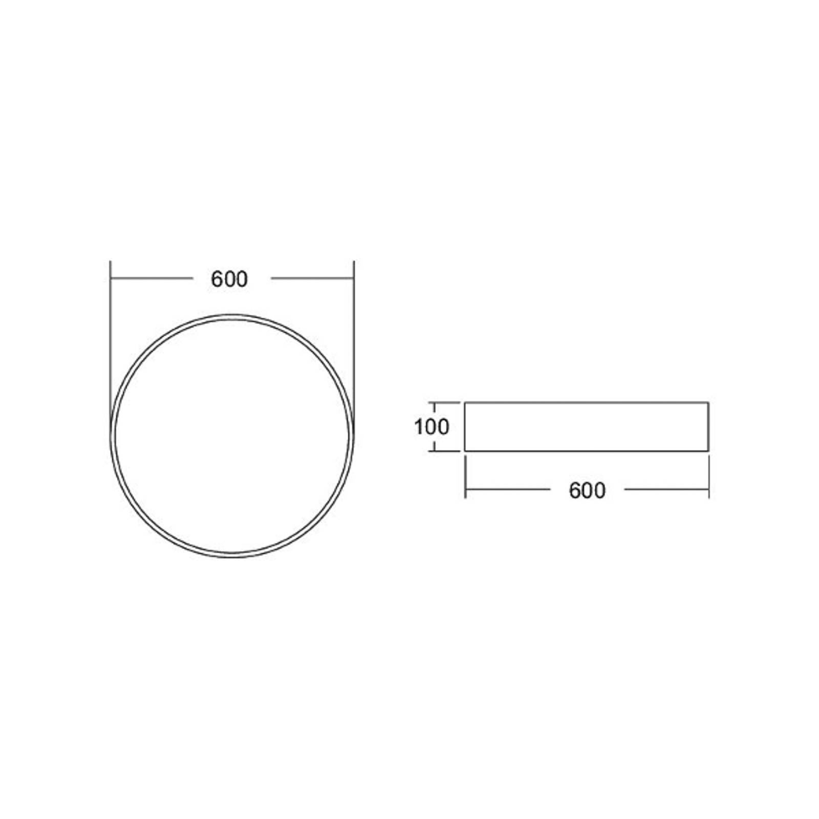 BRUMBERG Biro Circle, Ø 60 cm, DALI dimmbar, silber, 3.000 K von BRUMBERG