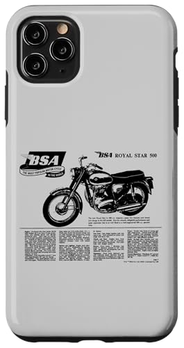 Hülle für iPhone 11 Pro Max BSA Royal Star 500 Motorrad Zeitungsanzeige von BSA