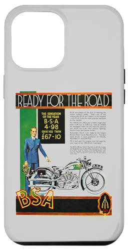 Hülle für iPhone 13 Pro Max BSA OHV Vee Twin Motorrad bereit für die Straße von BSA