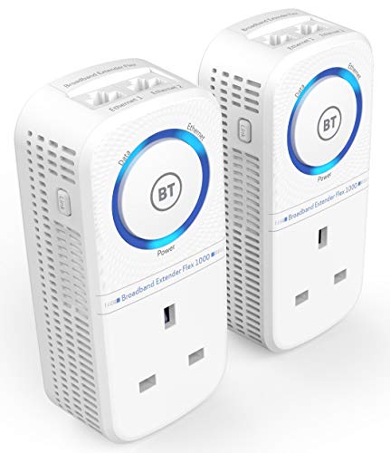 BT Multiport Breitband-Extender, Passthrough-Powerline-Adapter Broadband Extender Flex 1000 Kit von BT