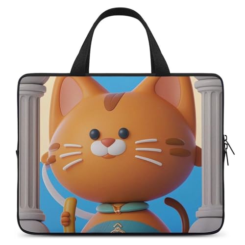 Laptop-Tragetasche, 33 cm (13 Zoll), 3D-Katzen-Laptop-Tasche für Männer und Frauen, Computertasche, Kuriertasche für Arbeit, 3D-Katze, 33 cm (13 Zoll), 3D-Katze, 33 cm (13 Zoll) von BTCOWZRV