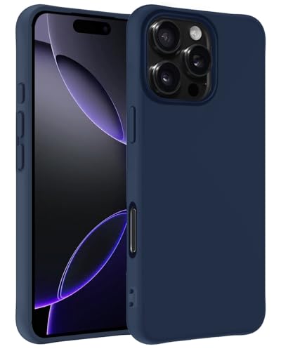 BTH Hülle für iPhone 16 Pro Silikonhülle Backcover Schutzhülle Dünnes Design - Donkerblauw von BTH