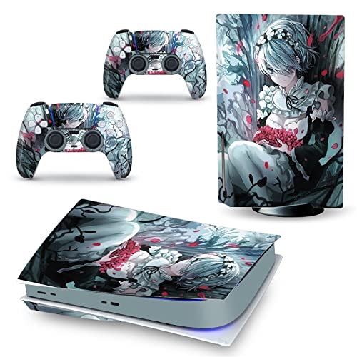 BUCEN Für PS5 Skin Disc Edition Anime Console Und Controller Vinyl Cover Skins Wraps Für PS 5 Disc Version 33161 Anti-Kratzer von BUCEN