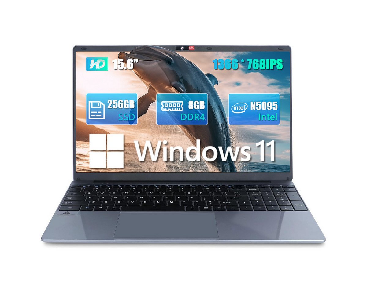 BUFO 15.6 '' Laptop Intel Celeron N5095 Prozessoren, 8GB DDR4 256GB SSD Notebook (Intel) von BUFO