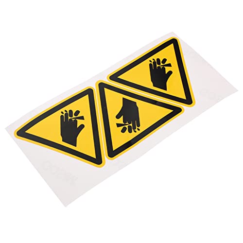 3st Warnaufkleber Hand-crush-schild Halten Sie Die Hände Aufkleber Gerät Ohne Handaufkleber Aufkleber Für Sicherheitswarnschilder Lustige Flaggen Yellow Selbstklebendes Vinyl BUGUUYO von BUGUUYO