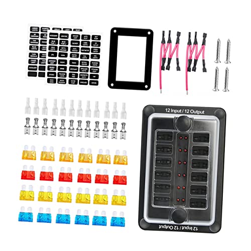 BUGUUYO 1 Satz 12-wege-sicherungsbox Sicherungen Marine-sicherungsblock Wasserdicht Anl Sicherung Auto Sicherung Sicherungshalter Batterieverteilerblock Sicherungsorganisator Black Pa67 von BUGUUYO