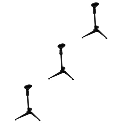 BUGUUYO 3st Mikrofonständer Mikrofon Für Handy Zubehör Tischmikrofonhalter Mikrofon-tischständer Mikrofonarmständer Mikrofon-unterstützung Plastik Black von BUGUUYO