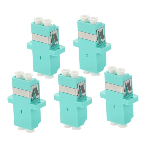 BUGUUYO Hochwertiger LC Zu LC Adapter Für Glasfasernetzwerke - 5er Pack LC-Kupplung Duplex Konverter Für Zuverlässige Datenübertragung LC Verbinder Für OM4 Sattgrüner LC LC Koppler von BUGUUYO