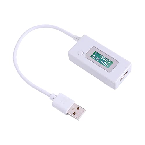 BUGUUYO LCD Micro USB Ladegerät Mit Batteriekapazitätsmonitor Spannungs Und Stromtester Für Smartphone Und Mobile Powerbank Weiß von BUGUUYO