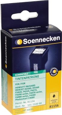 Soennecken Tintenpatrone 81156 wie HP CC641EE 300XL schwarz (81156) von Soennecken