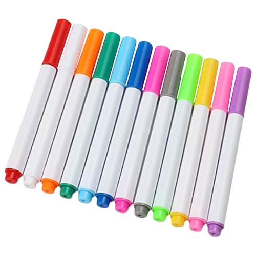 12 Farben Stoffmarkierungsstifte Wasserlöslicher Stift Wasserlöschbarer Stift Nähstoffmarkierungen Verschwindender Markierungsstift von BUMMPI