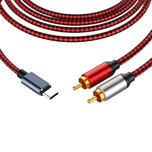 BUMMPI USB C Auf 2RCA Soundkabel USB C Adapterkabel Für Heimkino Verstärker Lautsprecher Stereo Typ C Auf 2RCA Splitter von BUMMPI