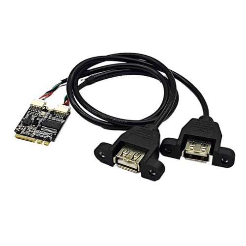 BUMMPI WiFi-Key-A-auf-USB-Adapterkarte für Akey 2230 auf 2 x USB 2.0 Konverter für Desktop-Motherboards von BUMMPI