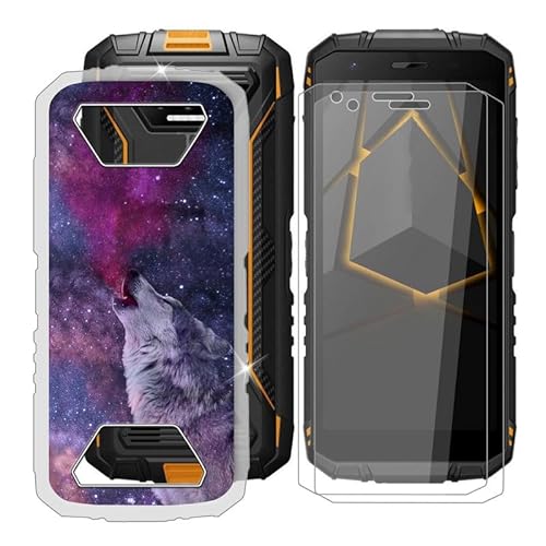 BUNAL für Doogee S41 Max (5.50") Handyhülle + Displayschutz(2 Sätze), Silikon Hülle rutschfeste Stoßfest Sturzsichere Schutzhülle Weich Bumper Case - Entspannt von BUNAL