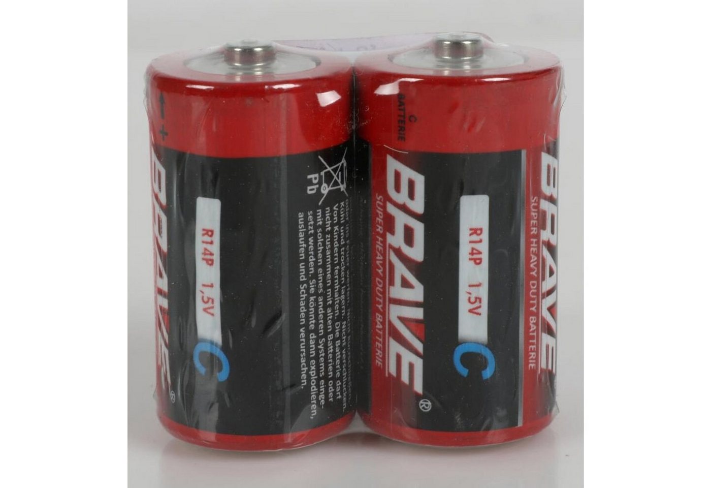 BURI 12x Brave Batterien 2er Set Baby 1,5V R14P 1200mAh Industrial Strom Batterie, (24 St) von BURI