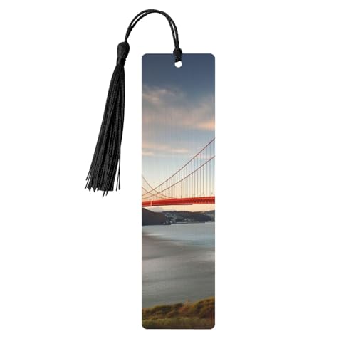 Golden Gate Bridge Lesezeichen Ornament, Holz-Lesezeichen mit Quaste, Lesezeichen für Buchliebhaber, Seitenmarkierungen, Lesegeschenke für Frauen und Männer, handgefertigtes Holz-Lesezeichen-Etikett Golden Gate Bridge Lesezeichen Ornament, Holz-Lesezeichen mit Quaste, Lesezeichen für Buchliebhaber, Seitenmarkierungen, Lesegeschenke für Frauen und Männer, handgefertigtes Holz-Lesezeichen-Etikett von BWLHJKE