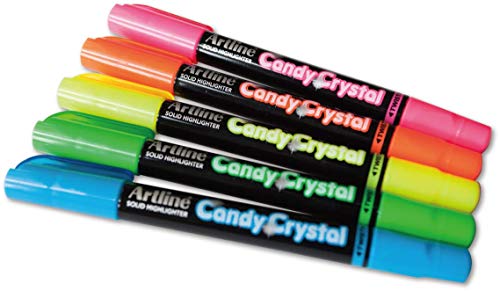 Artline Candy Crystals Textmarker, 5 Stück von BWR