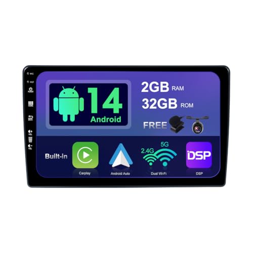 SXAUTO Android 14 IPS Autoradio für Ford Transit 350 (2020-2021) - Eingebaut CarPlay Android Auto - Rückfahrkamera KOSTENLOS - 2G+32G - Lenkradsteuerung DAB Fast-Boot WiFi Bluetooth - 2 Din 10.1 Zoll von BXLIYER