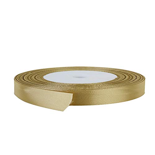 40 mm Gold für Geschenkverpackungen, 25 m doppelseitig, Polyester, dicke Stoffrolle zum Basteln von Blumensträußen, Weihnachtsbaum, Kuchen, DIY-Haar-Accessoires, Nähen, Schleifen, Hochzeitsdekoration von BXVXWKJXKR