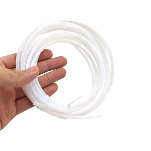 Glattes Rohr 1 Meter PTFE-Schlauch, transparentes Rohr for Hot-End-Extruder-Hals. for Filament 1,75/3,0 mm Innendurchmesser, 2 mm, 3 mm Außendurchmesser, 4 mm Weniger Reibung(White,ID6mm OD8mm) von BYBYB