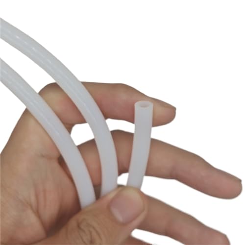 Glattes Rohr 1 Meter PTFE-Schlauch ID 2 mm AD 4 mm for 3D-Drucker Teile Rohrextruder Hot End 1,75 mm 3 mm Filament Weniger Reibung(White,ID4mm OD6mm) von BYBYB