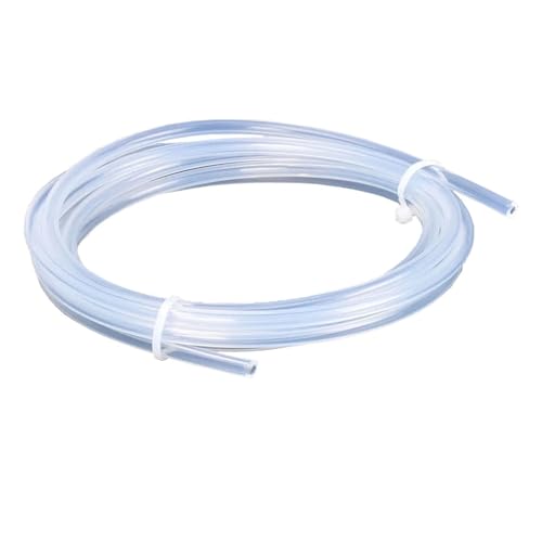 Glattes Rohr 30T-2T PTFE-Rohr F46 Isolierter Kapillar-Hitzeschutz-Übertragungsschlauch Starre Temperaturkorrosionsbeständigkeit 2,5 kV 300 V Weniger Reibung(8T 3.38mm x 4.18mm) von BYBYB