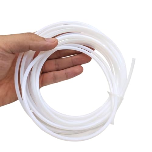 Glattes Rohr ID 2 mm 3 mm AD 4 mm 1 Meter PTFE-Schlauch Klares Rohr for Hot-End-Extruderhals for Filament 1,75/3,0 mm Weniger Reibung(White,ID2mm OD4mm) von BYBYB