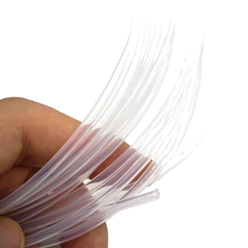 Glattes Rohr Transparenter PTFE-Schrumpfschlauch, Schrumpfverhältnis 4:1, Kabelschutzhülle, hohe Temperaturbeständigkeit, Durchmesser 2 mm, 4 mm, 6 mm, 8 mm, 9,6 mm Weniger Reibung(Dia 9.6mm 2 meters) von BYBYB