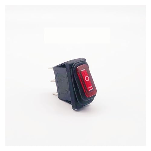 KCD3 Waterproof Rocker Switch ON-OFF/ON-OFF-ON 3Pin,2/3 Position,Electrical Equipment With Lighting Power,15A 250VAC/20A 125VAC(Red ON-OFF-ON,LED 12V) von BYCIFRLG