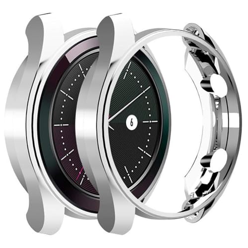 BYISYUE Hülle für Huawei Watch GT 3 42mm Schutzfolie Schutzhülle, Silicone TPU Displayschutz Case Cover, Anti-Kratz Anti-Staub Schutz Gehäuse für Huawei Watch GT 3 42mm (Silver) von BYISYUE