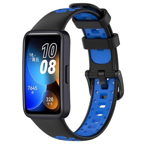 Breathable Ersatzarmband für Huawei Band 8 / Band 9, Sport Armband Uhrenarmband, Silikon Armbänder für Huawei Band 8 NFC/Band 9 NFC von BYISYUE