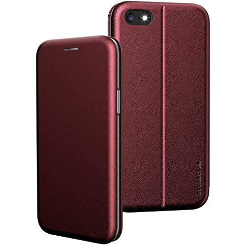 BYONDCASE iPhone 6s Plus Hülle Rot, iPhone 6 Plus Handyhülle [Deluxe Leder Flip-Case Klapphülle] Fullbody 360 Grad Rundumschutz Ultra Slim kompatibel mit dem iPhone 6 Plus Case von BYONDCASE