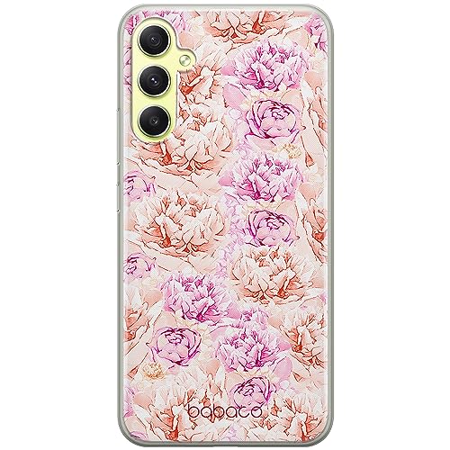 Babaco ERT GROUP Handyhülle für Samsung A34 5G Original und offiziell Lizenziertes Muster Flowers 004 optimal an die Form des Handy angepasst, hülle aus TPU von Babaco