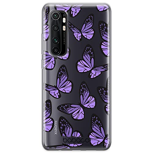 Babaco ERT Group Handyhülle für Xiaomi MI Note 10 Lite Original und offiziell Lizenziertes Muster Butterflies 002 optimal an die Form des Handy angepasst, teilweise transparent von Babaco