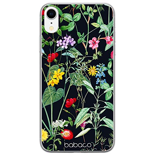 Babaco ERT Group Handyhülle für iPhone XR Original und offiziell Lizenziertes Muster Flowers 041 optimal an die Form des Handy angepasst, hülle aus TPU von Babaco