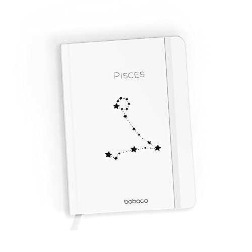 ERT GROUP Original und offiziell lizenziert von Babaco Notizbuch, Muster Zodiac Constellation 012 white, mit kariertem Papier, A5 von Babaco
