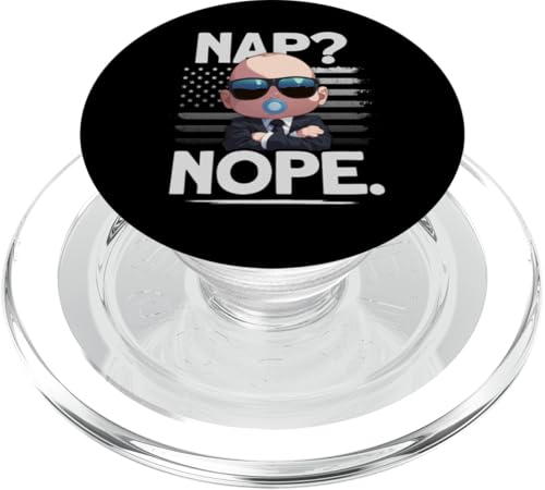 Baby Boss "Nap? Nope" USA-Flagge wie ein Boss Kinder PopSockets PopGrip für MagSafe von Baby Like a Boss Merch