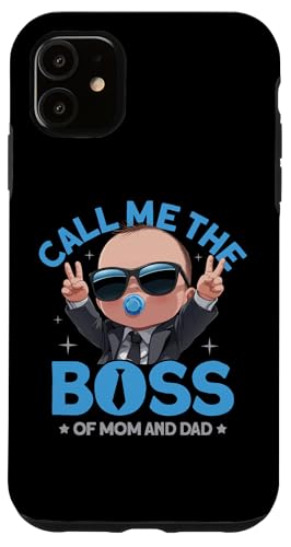 Hülle für iPhone 11 Baby Boss „Nenn mich den Boss“ Wie ein Boss Kinder von Baby Like a Boss Merch