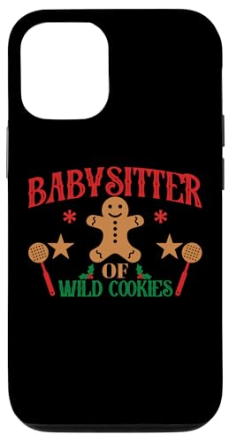 Hülle für iPhone 14 Pro Babysitting Squad Wild Cookies Weihnachtsmann Xmas Pyjama Party von Babysitters And Nannies Funny Outfit