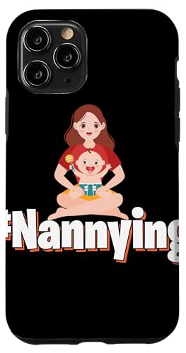 Hülle für iPhone 11 Pro Kindermädchen, Babysitter, Pflegekraft, Liebe, Spaß von Babysitting Humor Nanny Au Pair Fun