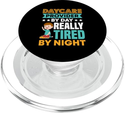 Tagesbetreuung tagsüber wirklich müde bei Nacht PopSockets PopGrip für MagSafe von Babysitting Humor Nanny Au Pair Fun