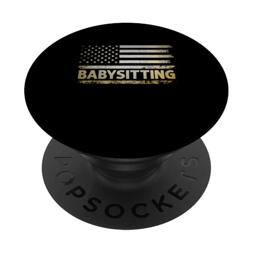 Amerikanische USA-Flagge Babysitter Babysitter Nanny PopSockets mit austauschbarem PopGrip von Babysitting Nanny Babysitter Gifts