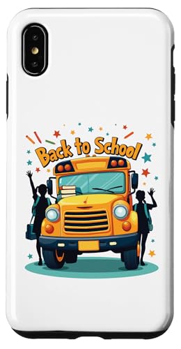 Hülle für iPhone XS Max Niedliche Grafik Back To School Bus Happy First Day Of School von Back To School