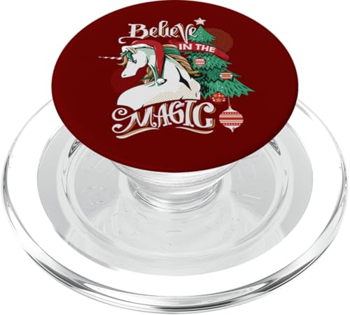 Cool Christmas Unicorn Horse, Christmas New Year Presents PopSockets PopGrip für MagSafe von Bahaa's Tee